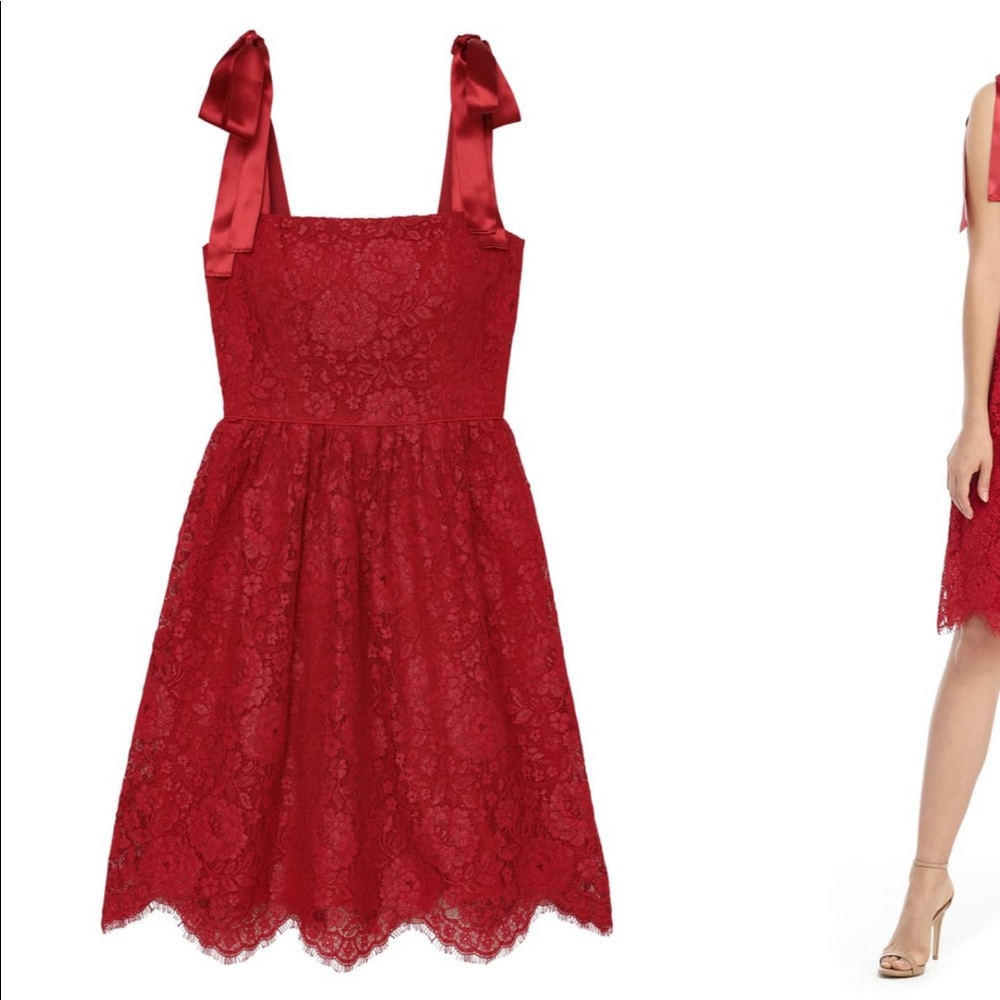 NWT GAL MEETS GLAM Lucia Satin Strap Lace - Picture 10 of 16